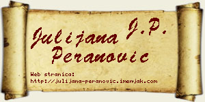 Julijana Peranović vizit kartica